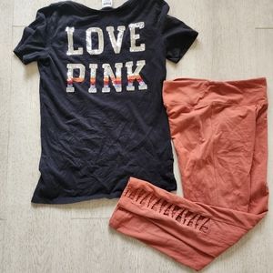 Victoria secret women legging & t-shirt set